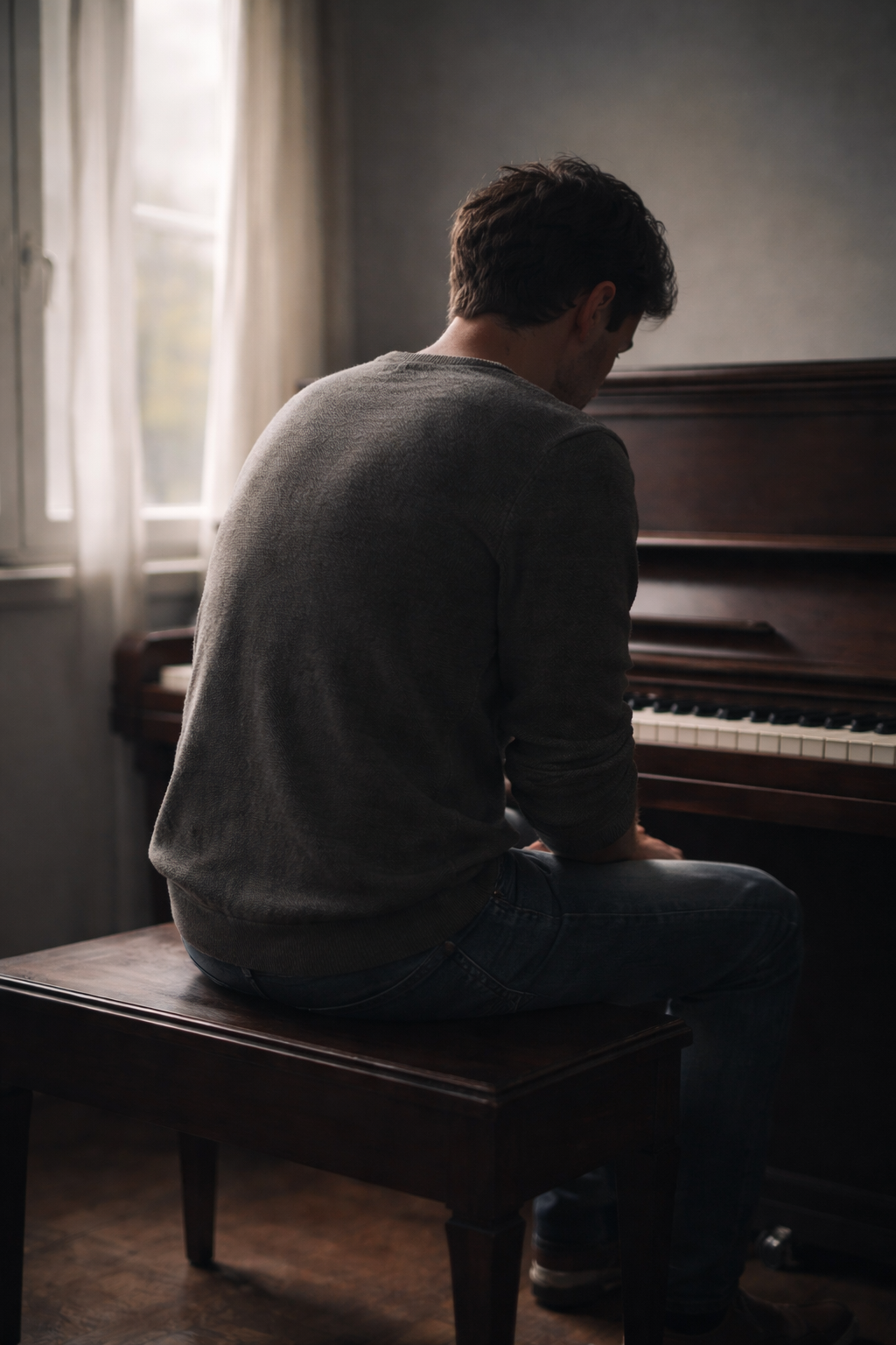 The frustration before the breakthrough — hands on piano